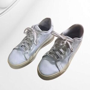 Puma Smash Platform White on White Women's Sneakers Size 8